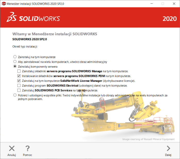 Instrukcja - instalacja komponentów serwera solidworks pdm standard- dps software