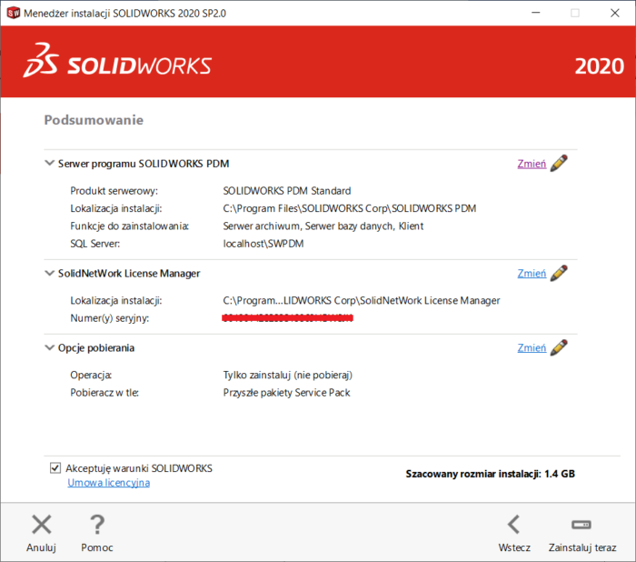Instrukcja - instalacja komponentów serwera solidworks pdm standard- dps software