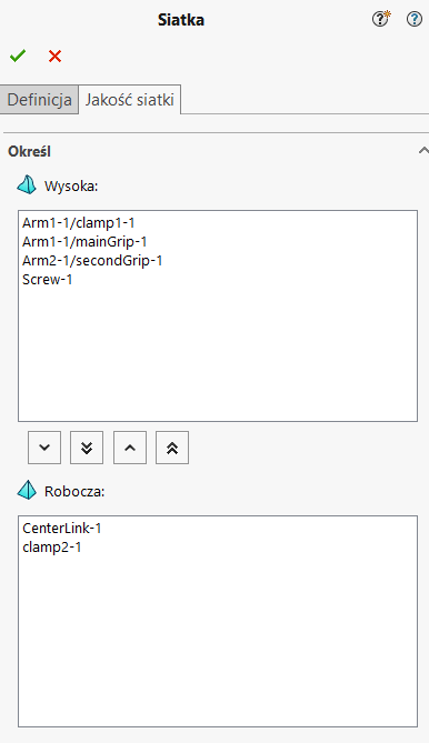 Mis siatek SOLIDWORKS Simulation 2020 