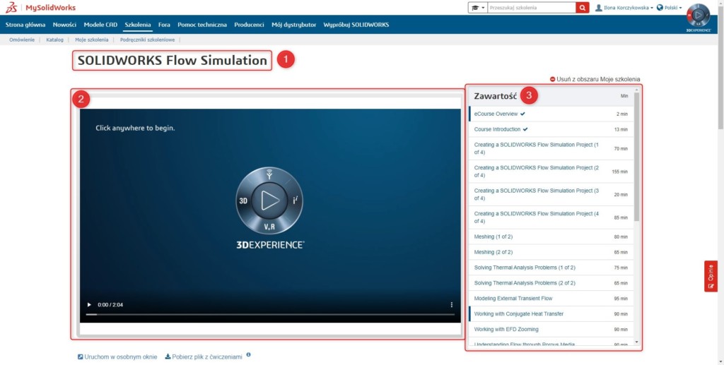 My.SolidWOrks Professional dostep do e-kursów Online SOLIDWORKS