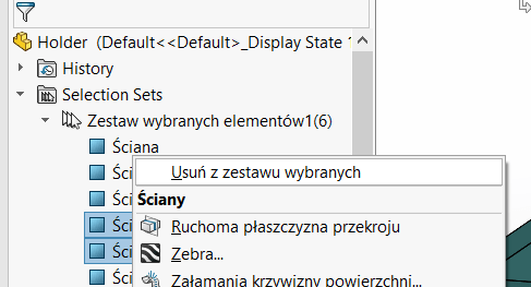 Jak stworzyć zestaw wybranych elementów ( SOLIDWORKSSelection Set) - DPSTODAY - DPS Software