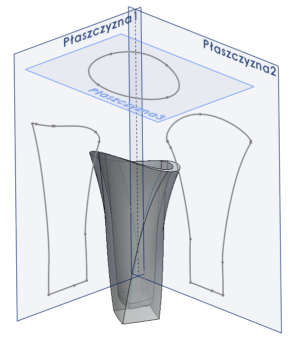Elementy sylwetki - narzędzie solidworks 2020