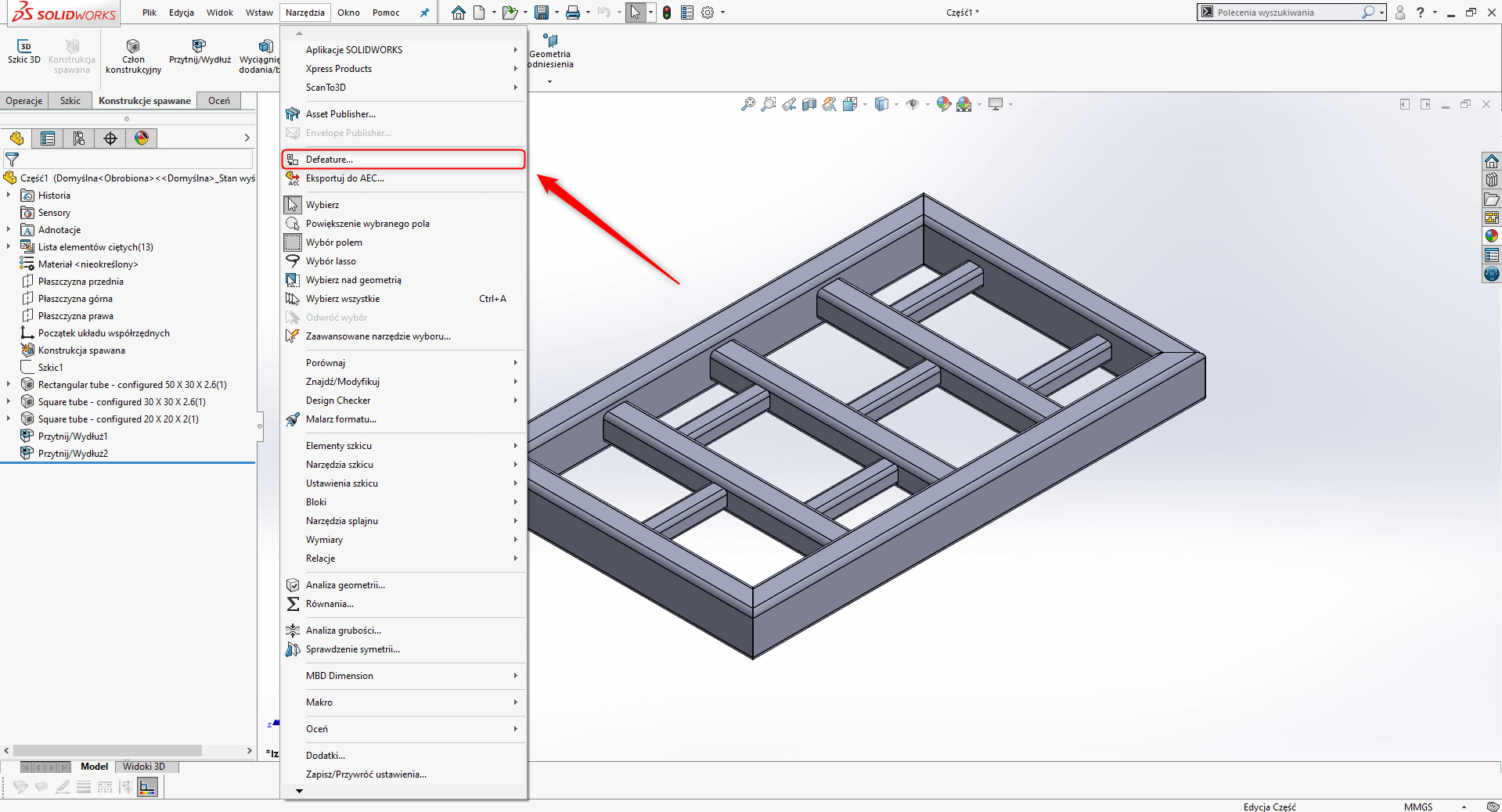 Upraszczanie modelu 3d cad – narzędzie Defeature w SOLIDWORKS - dpstoday