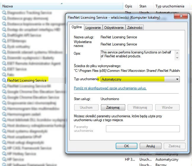 DraftSight - problem inicjalizacji Kreatora aktywacji 72 - FlexNet Licensing Service