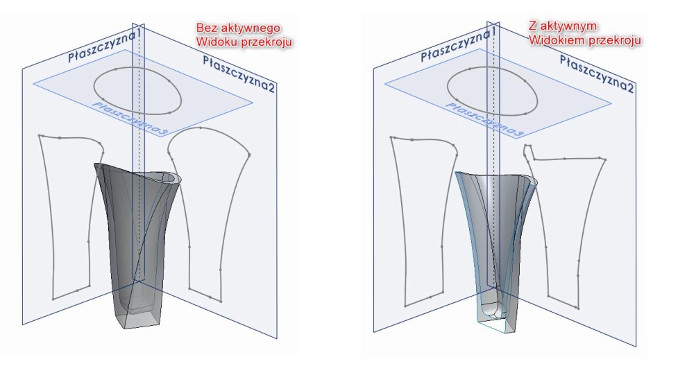 Elementy sylwetki - narzędzie solidworks 2020
