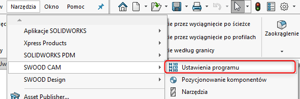 Oprogramowanie SWOOD - ustawienia programu