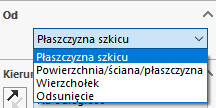 SOLIDWORKS - operacja wyciągnięcie wycięcia