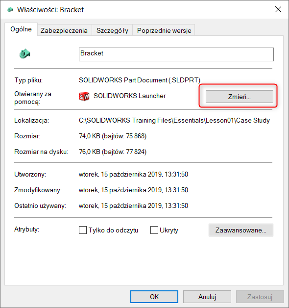 Jak włączyć wyłączyć miniatury plików SOLIDWORKS w eksploratorze Windows?