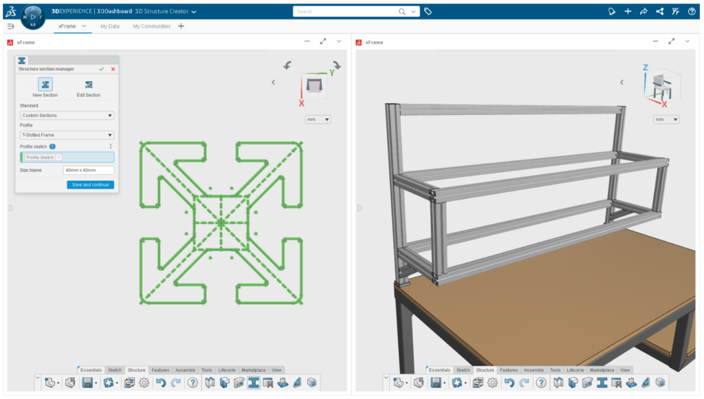 3dexperience Utwórz niestandardowe przekroje profilów