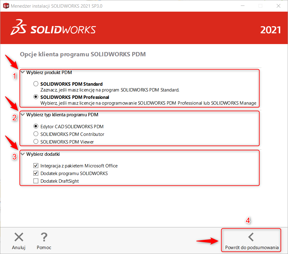 Instrukcja instalacji SOLIDWORKS PDM Client