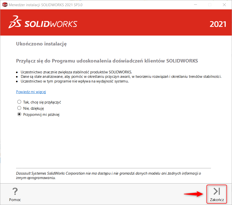 Instrukcja instalacji SOLIDWORKS PDM Client