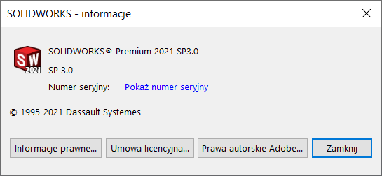 Numer seryjny SOLIDWORKS