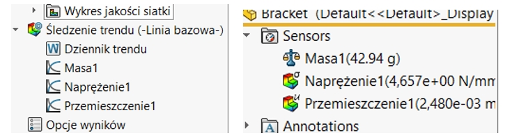 Śledzenie trędu w SOLIDWORKS Simulation - analize symulacje CAE
