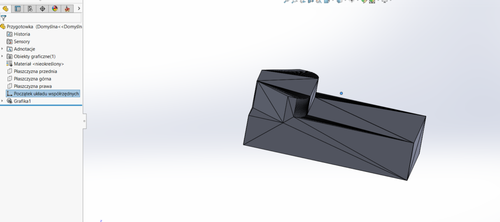 Uruchomienie pliku STL przy pomocy SOLIDWORKS