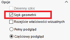 SOLIDWORKS - funkcja szyk geometrii