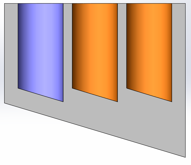 SOLIDWORKS - operacja szyk liniowy z zaznaczoną opcją szyk geometrii