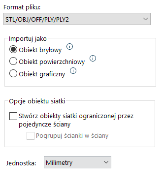 SOLIDWORKS - import i edycja plików STL - trzy opcje