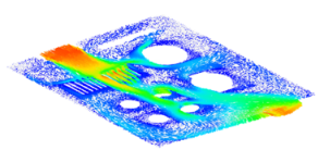 3DEXPERIENCE Simulation - wykres wektorowy prędkości na płaszczyźnie