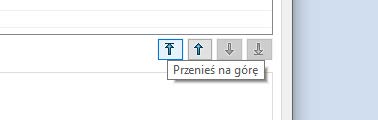 SOLIDWORKS PDM - przyciski przenoszenia kolumn