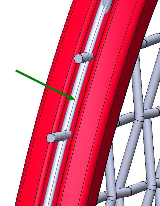 Rowek do nawijania linek rakiety