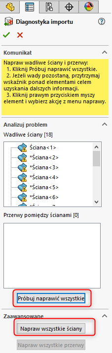 Opcja 'Próbuj naprawić wszystko'