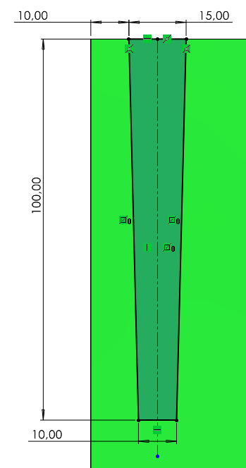 Płaszczyzna prawa - trapez równoramienny