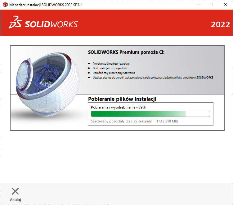 SOLIDWORKS - obraz administracyjny