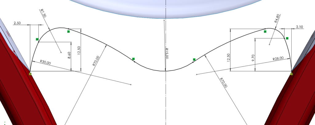 Rysowanie stycznych łuków
