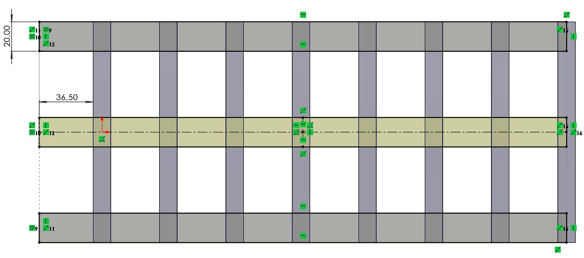 Szyk liniowy oraz 3 prostokąty