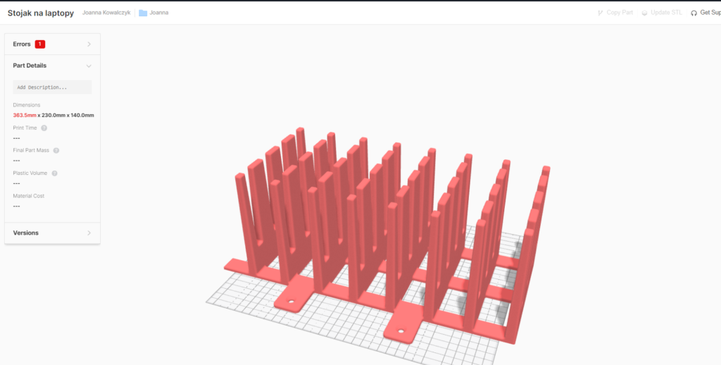 Zmiana koncepcji - projekt nie mieści się w drukarce