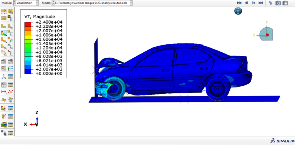 Wizualizacja uderzenia