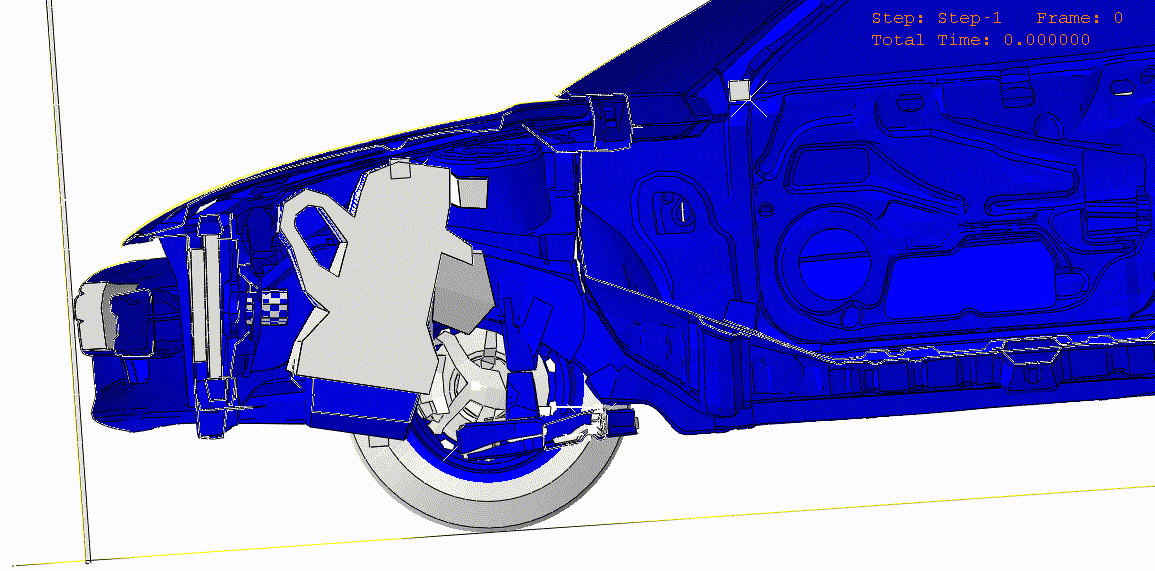 Animacja deformacji auta na modelu przekrojonym