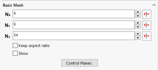 Definiowanie elementów siatki wzdłuż określonych osi