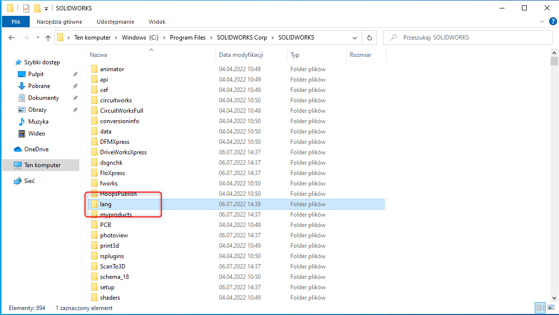 Folder lang