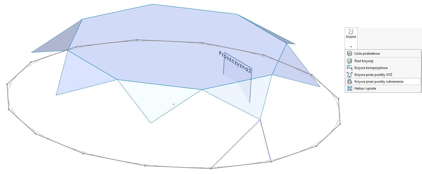 Krzywa przez punkty odniesienia
