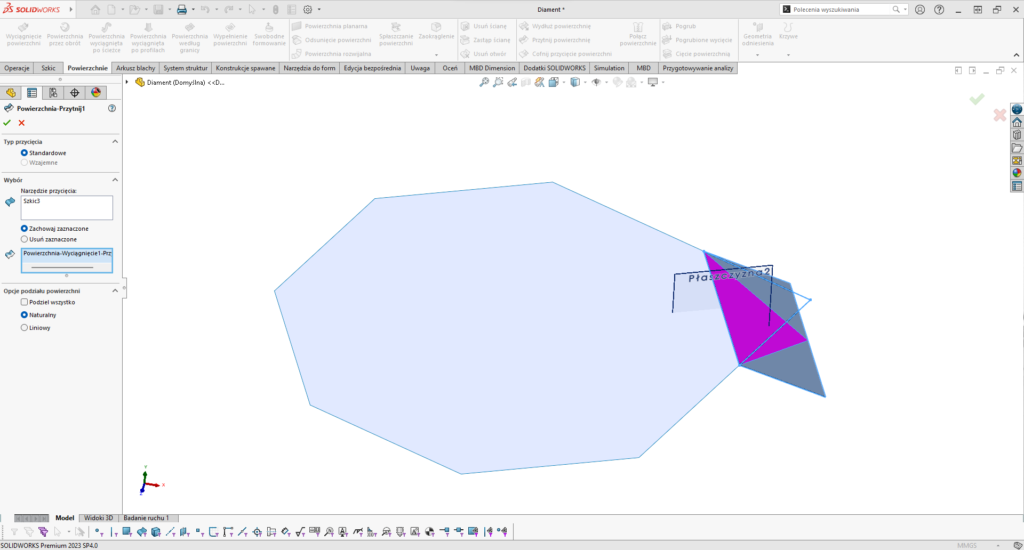 Operacja Przytnij powierzchnię