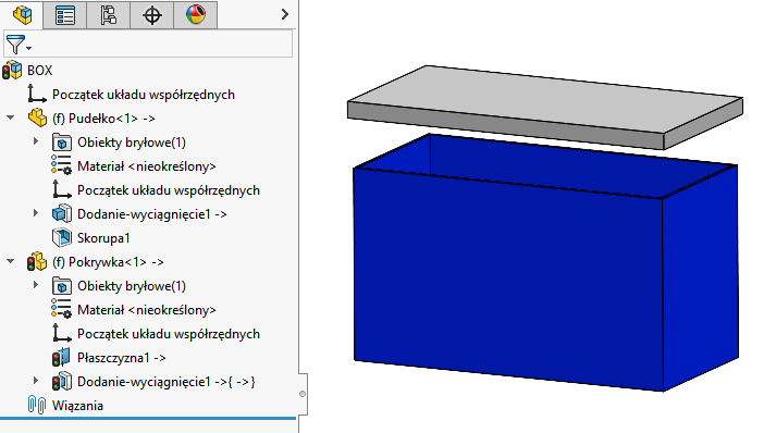 Odsunięcie powierzchni - SolidWorks