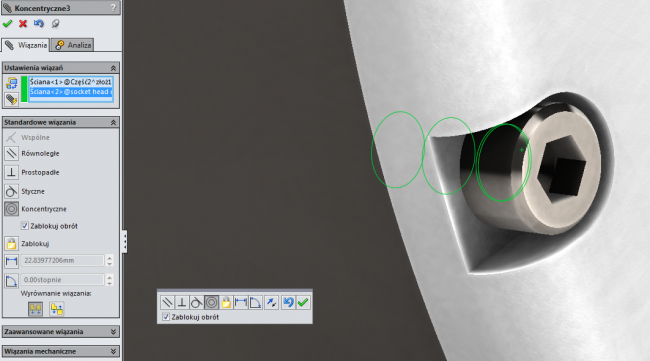 Zablokuj obrót koncentryczny