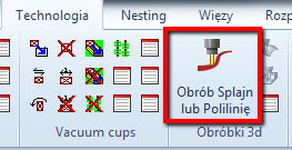 Obrób Splajn lub Polilinię