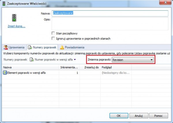pdm właściwości poprawki