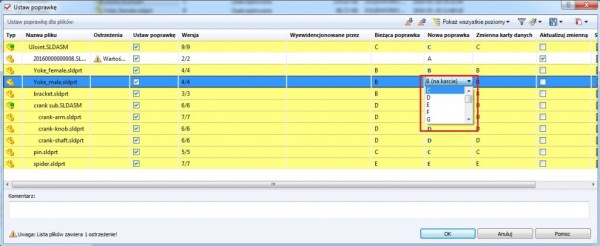 zmiana rewizji poprawki