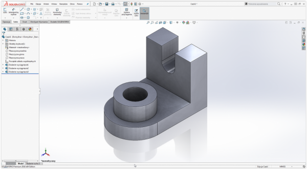 SOLIDWORKS drzewo operacji