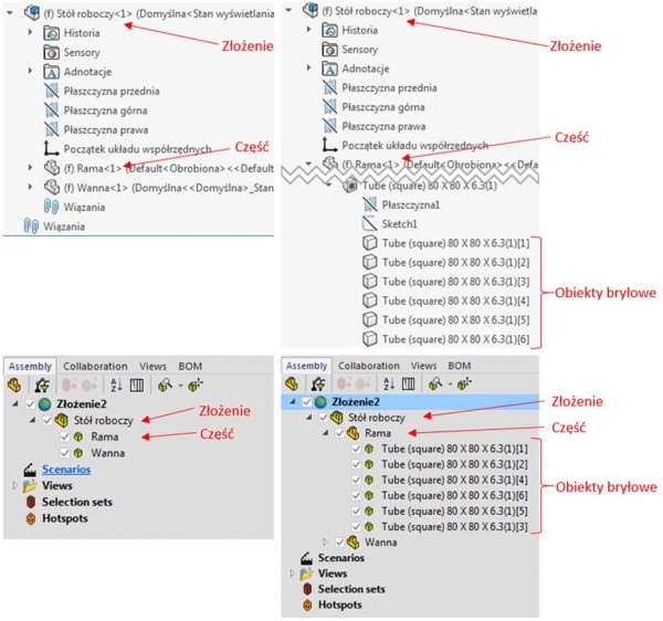 import z opcją marge