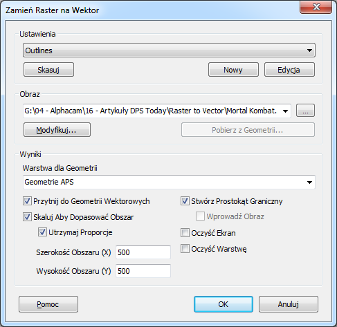 Zamień Raster na Wektor