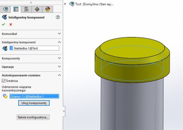 autodopasowanie rozmiaru średnica
