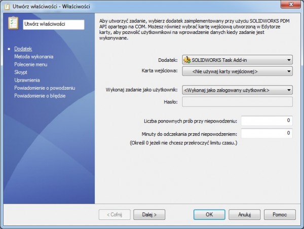 utwórz właściwości