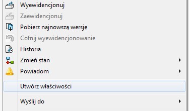 utwórz właściwości