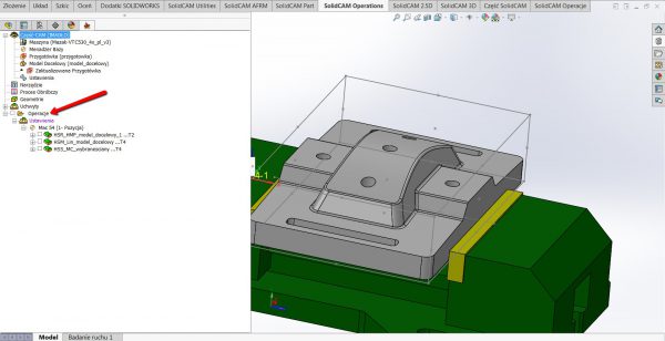 czas operacji solidcam