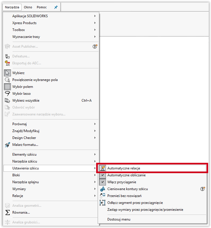 obróć szkic w solidworks