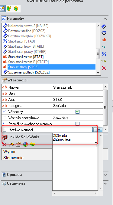 solidworks biblioteka swood swoodbox szuflada